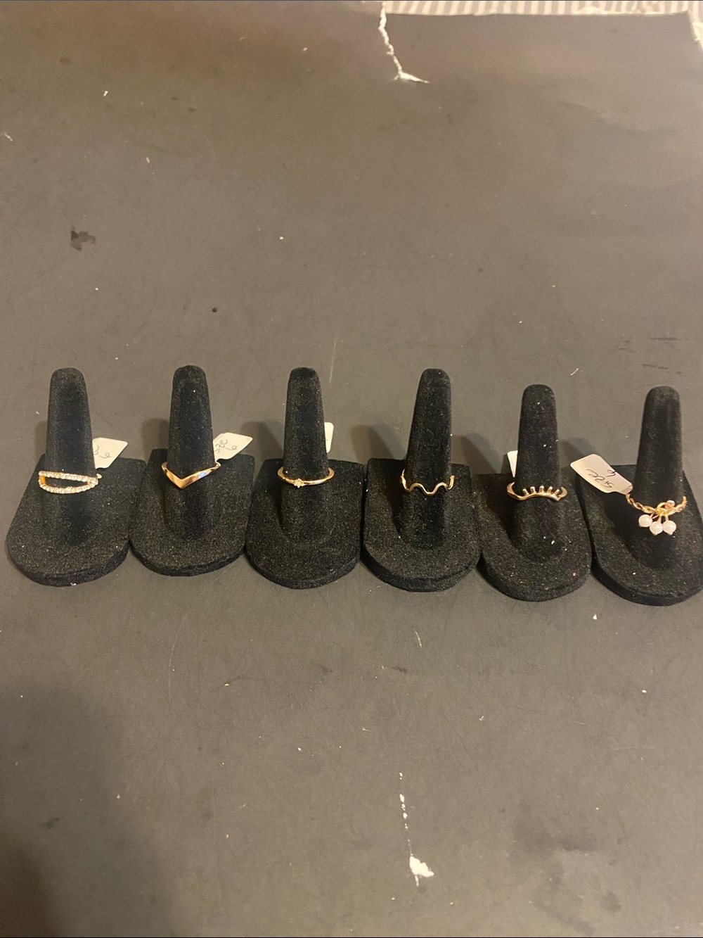 Delicate Gold-Tone Stackable Women's Ring Set